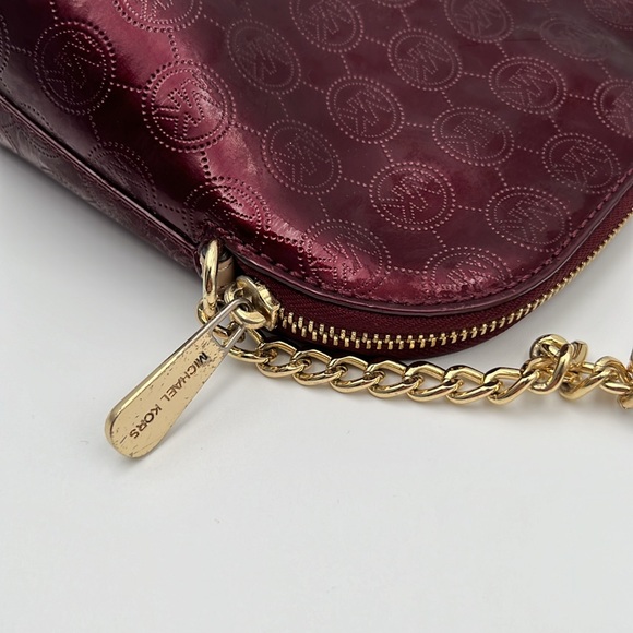 Michael Kors Saffiano Patent Leather Monogram Bag - Picture 6 of 12